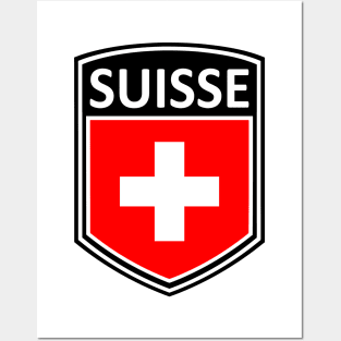 Flag Shield - Suisse Posters and Art